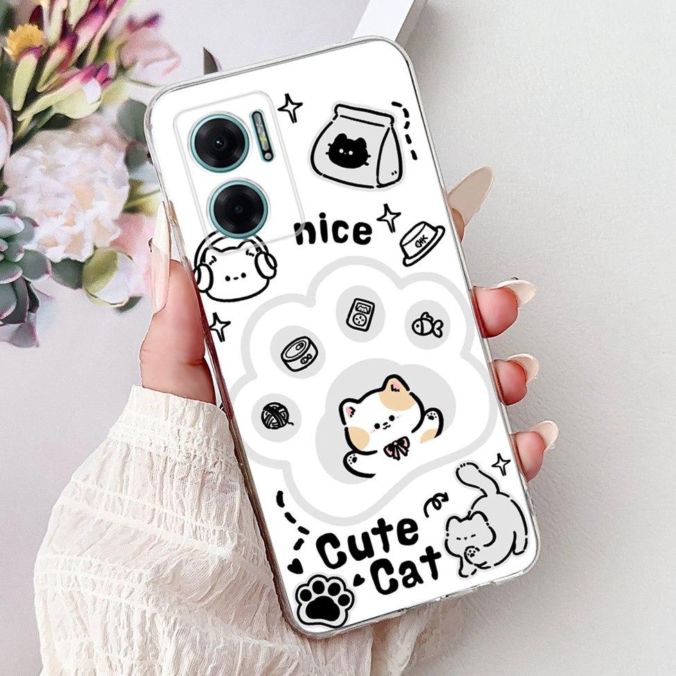 Clear For Redmi 10 5G 2022 Case Cover Luxury Butterfly Love Fashion Flowers Cool Lion Painted Casing 22041219G 22041219NY