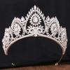 DIEZI Baroque Princess Green Purple AB Crystal Tiara For Women Girls Wedding Party Luxury Vintage Queen Crown Hair Accessories
