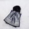 2024 Hot Gold Silver Beanies Woolen Hat Female Autumn Winter Students Warm Woolen Knit Hat Reflective Beanies
