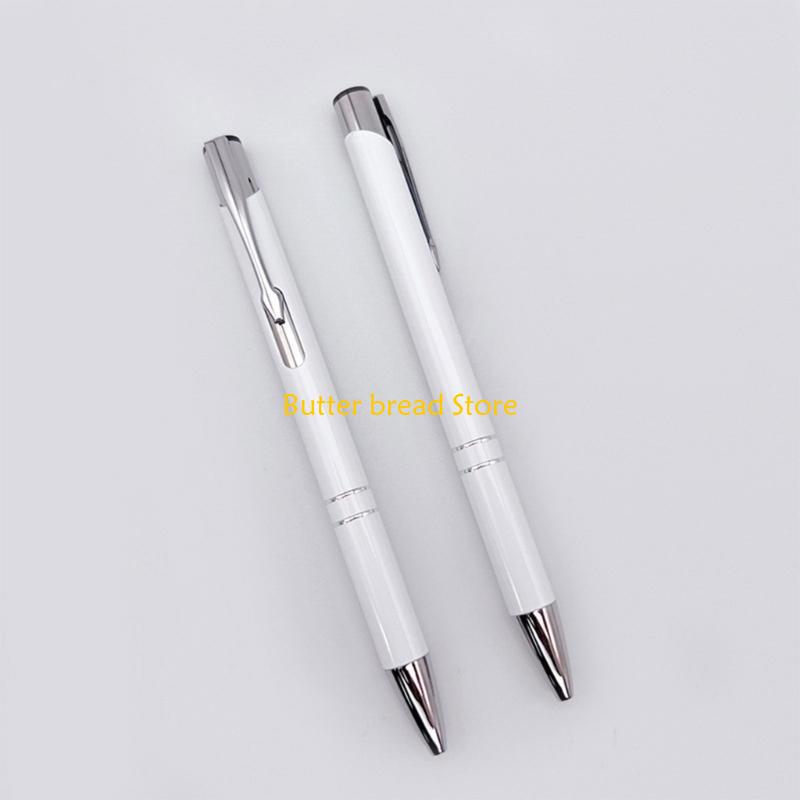 W89C 10 Pcs 1.0mm Ballpoint Pen Metal Retractable Work Pen Pretty Journaling Pen Gift
