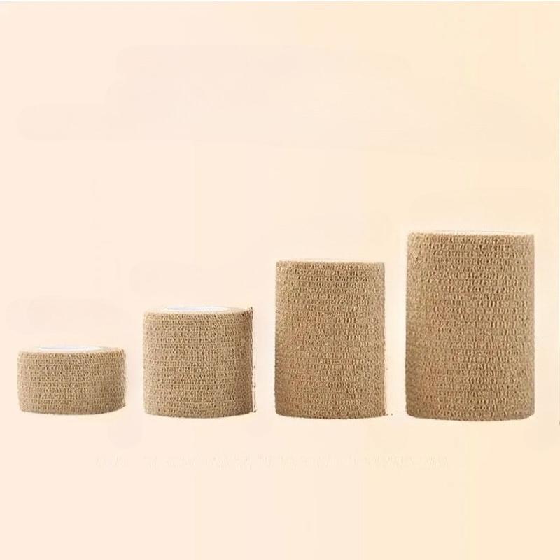 10 Rolls Medical Adhesive Bandage Elastic Breathable Sports Self Adhesive Tape Beige Wrap Finger Tape For Wrist Ankle First Aid