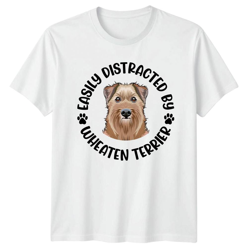Easily Distracted By Wheaten Terrier TShirt Dog Breeds Pets S