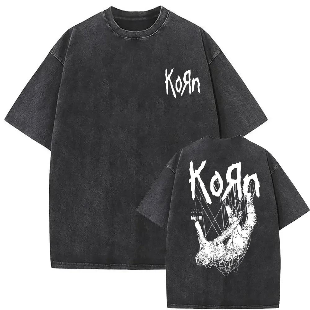 

2026 Новинка Чоловічий одяг Футболка Homme T-Shirt Чоловіки Футболка для чоловіків Прана Вінтаж Рок-гурт Korn Ftl Follow The Leader L