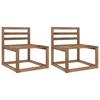 Garden Center Seats From Pallets, 2 Pcs., Brown, Pine