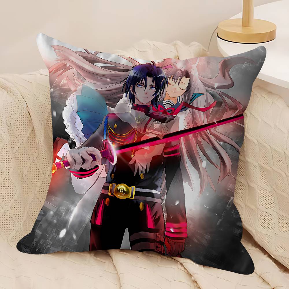 Anime Seraph-of-The-End Pillow Cover Sofa Cushion Cover Home Room Decoration Children Gift