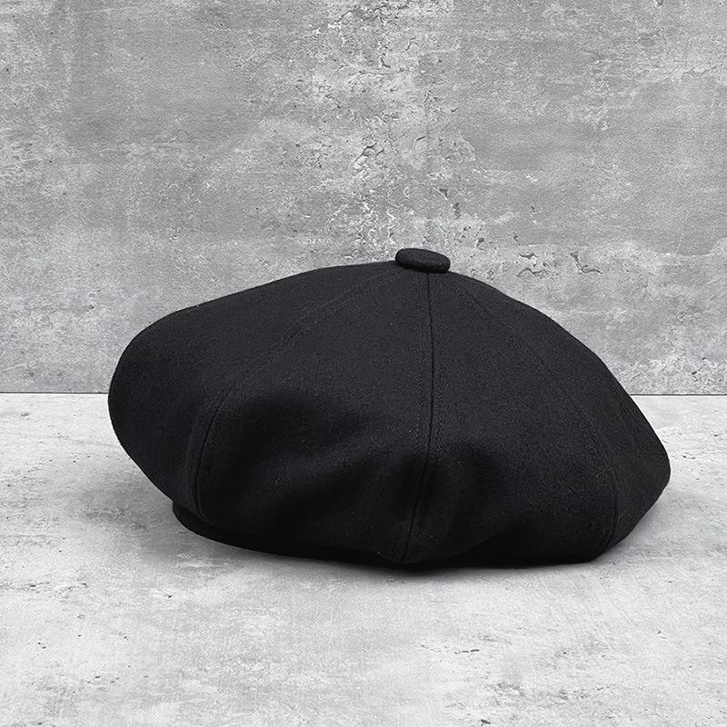 Fried Street Big Head Circumference Shows Small Face~ Exaggerated Big Hat Top Niche Octagonal Hat Beret Female Retro Cloud Painter Hat