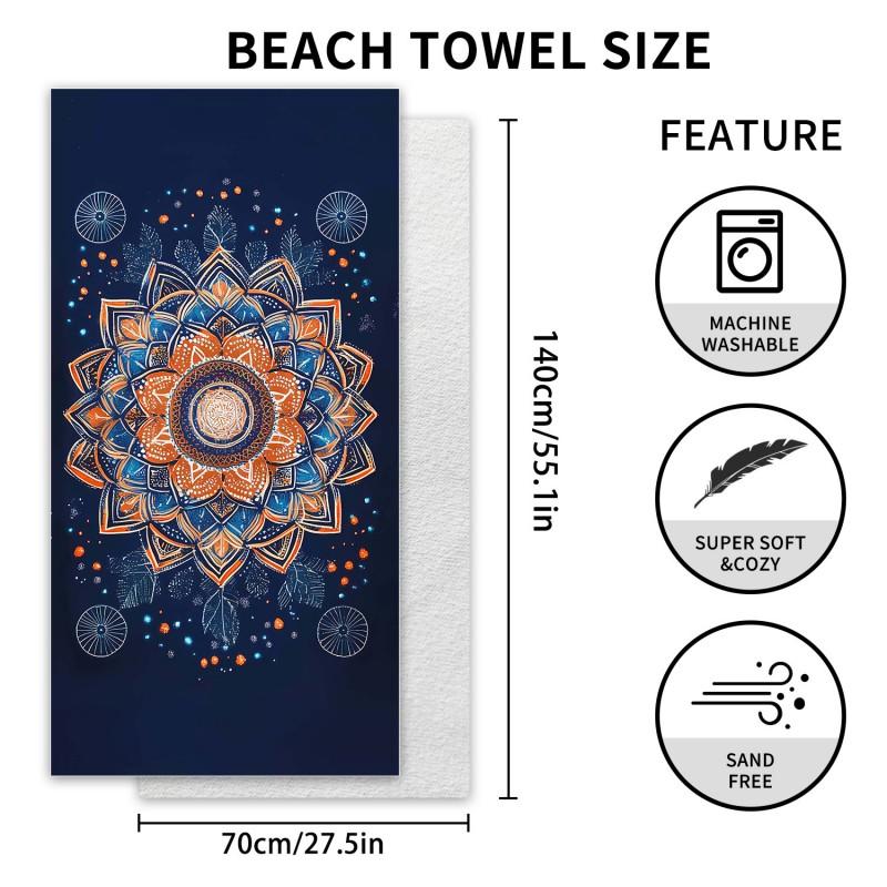Ultra Absorbent Microfiber Beach Towel With Sea Turtle Print Quick Dry Large Size 70x140cm Pool Vacation Travel