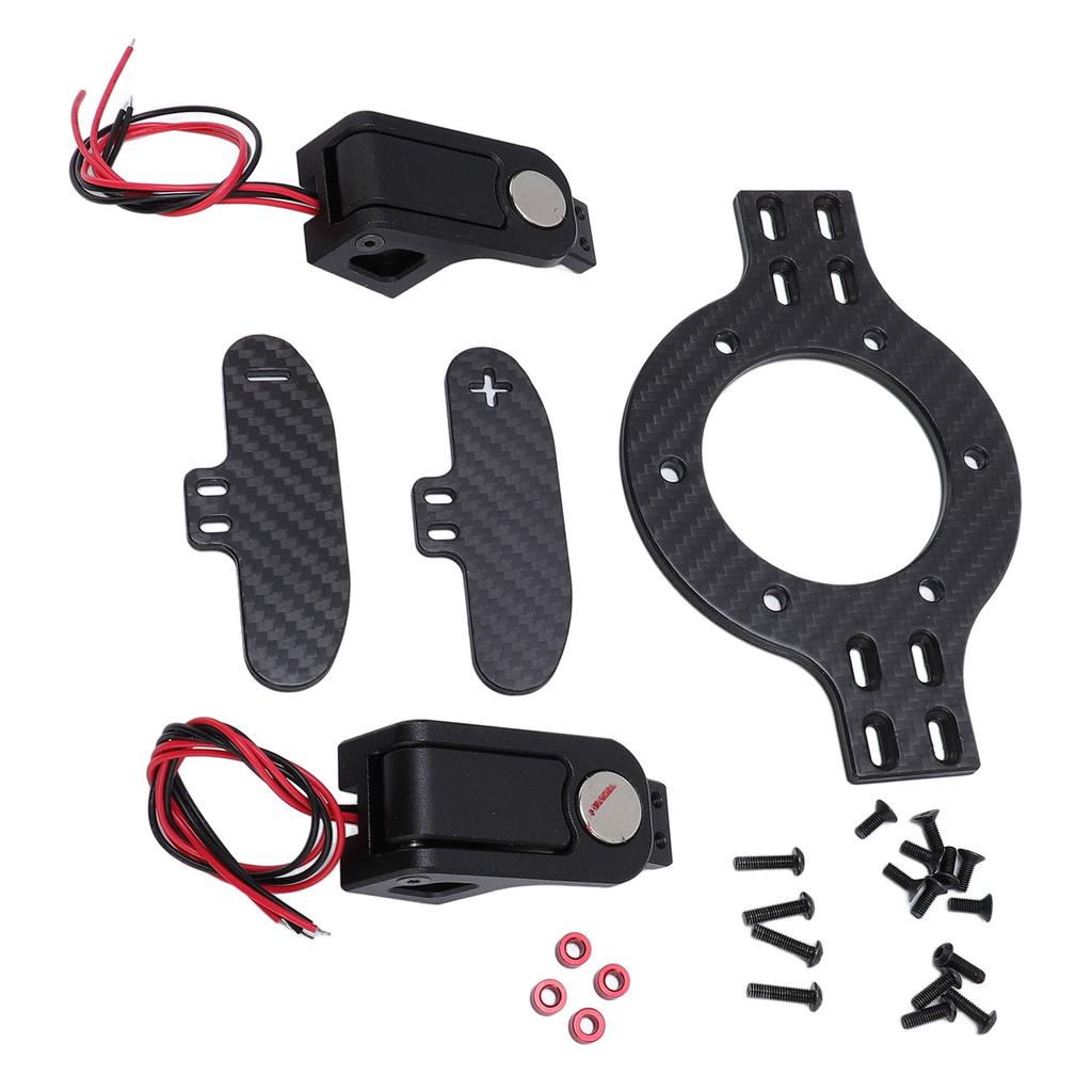 Carbon Fiber Aluminum Alloy Shift Paddles RC Game Simulation Steering Wheel Magnetic Paddles with 70mm Mount for 923