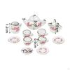 11 Pieces Mini Dollhouse Tea Set Ornament Kitchen Decorated Playset Ceramic Party Accessories
