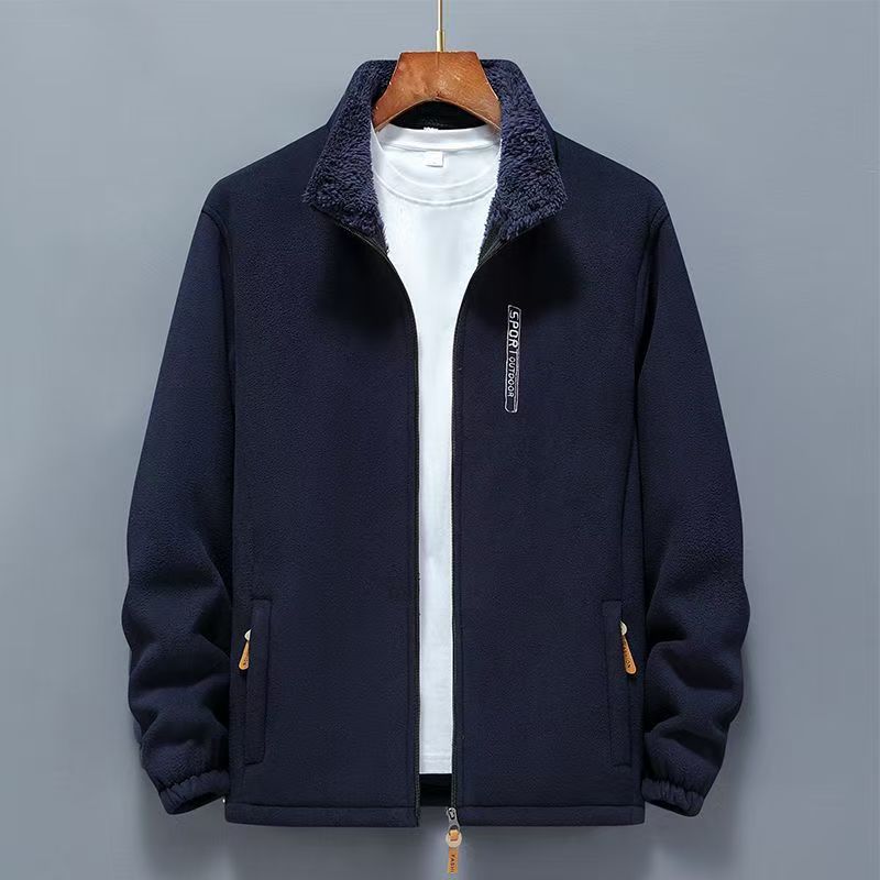 

Осень и Зима Мужская Флисовая Повседневная Флисовая Толстовка Флис Для улицы Простая Модная и Универсальная 5XL