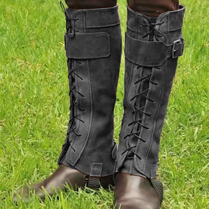 Medieval Renaissance Warrior Greaves Knee Pads Cosplay Shoe Covers