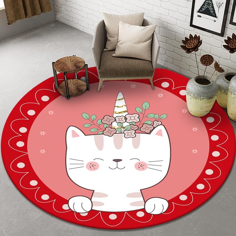 

Домашний декор, противоскользящий коврик для стула, ковер для столовой, коврик для двери ванной комнаты, круглый коврик для гостиной, милый коврик для спальни с принтом лица 40