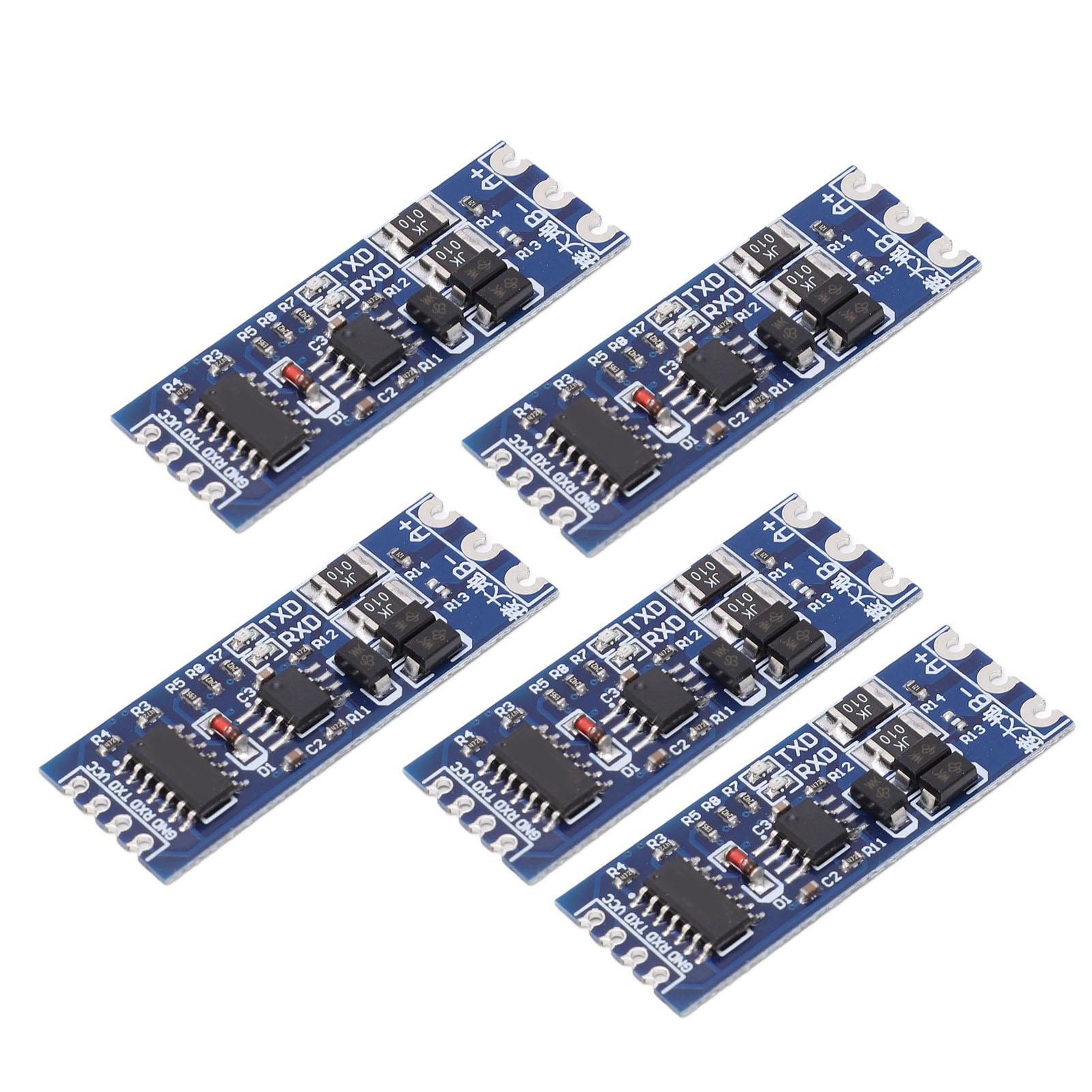 

5 Pcs TTL to RS485 Converter Module Strong Anti Interference Lightning Protection TTL to RS485 Adapter Board