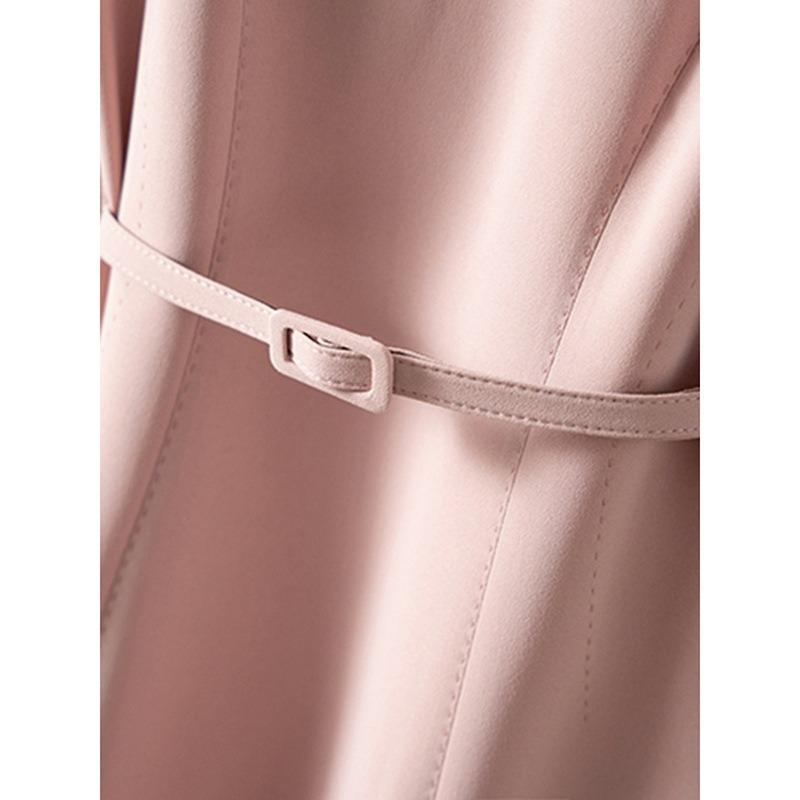 High-end acetic acid dress summer new high-end waist temperament celebrity a-word skirt