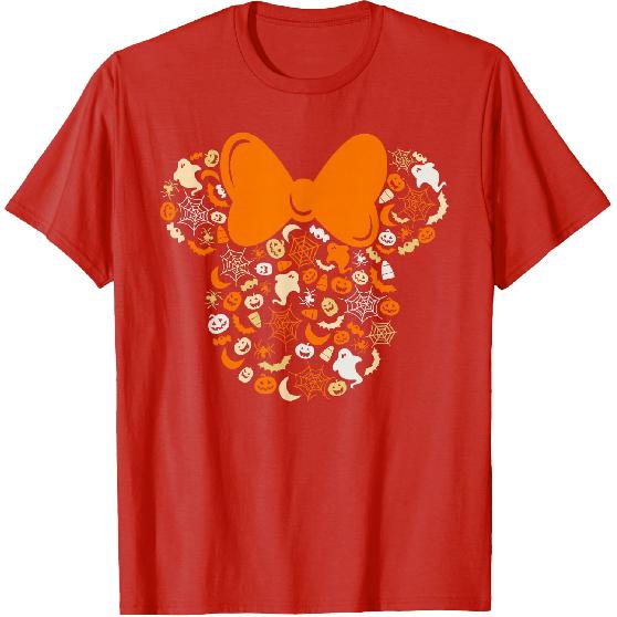 Disney Minnie Mouse Halloween Ghosts Pumpkins Spiders T-Shirt Small