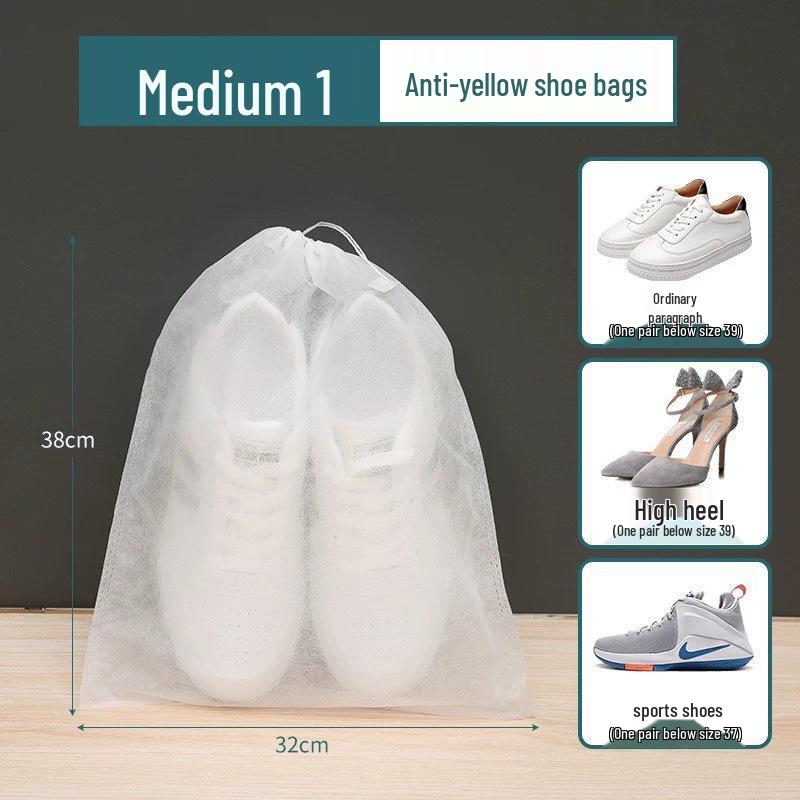 Portable Dustproof Non-Woven Yellow Shoe & Boot Covers with Sun Protection for Drying & Storage