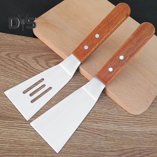 Stainless Steel Thin Slotted Fish Turner Frying Spatula for Cast Iron Skillet Kitchen Spatulas for Pancakes Steak Burger