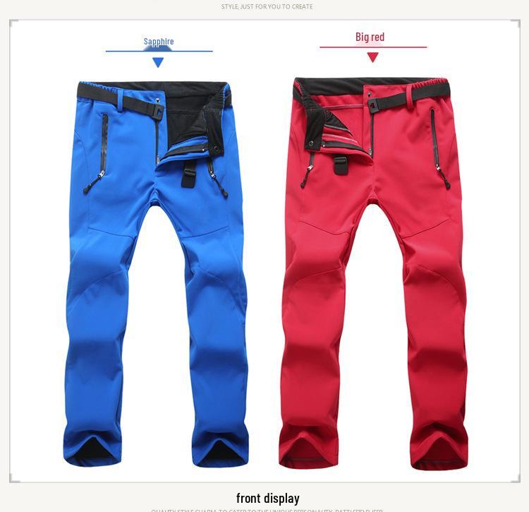 Unisex Waterproof Softshell Ski Pants - Windproof, Breathable, Plus Size, for Spring, Autumn, Winter Sports