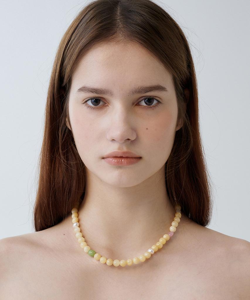 Findelise 925 Lemon Sherbet Colored Gemstone Necklace