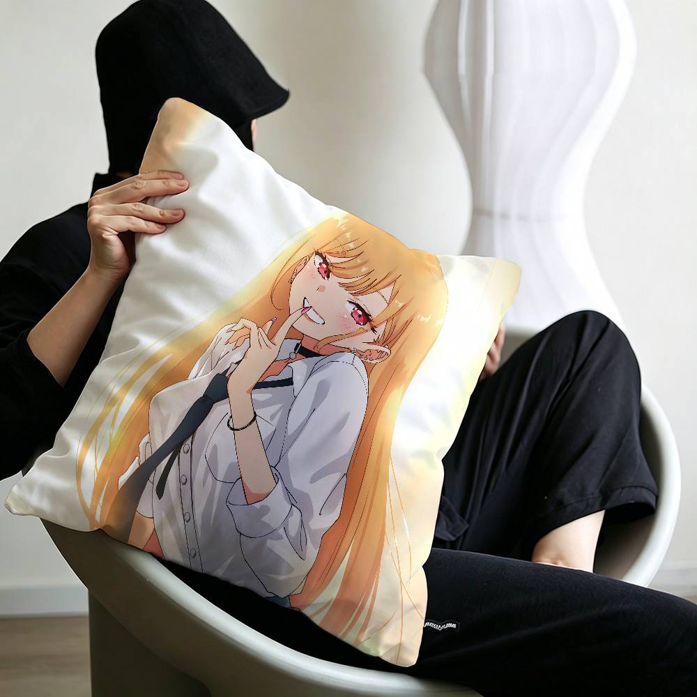 My DressUp Darling MMarin Kitagawa Pillowcase toon Gift Cushion Cover Bedroom Home Sofa Chair Seat Decor pillow case