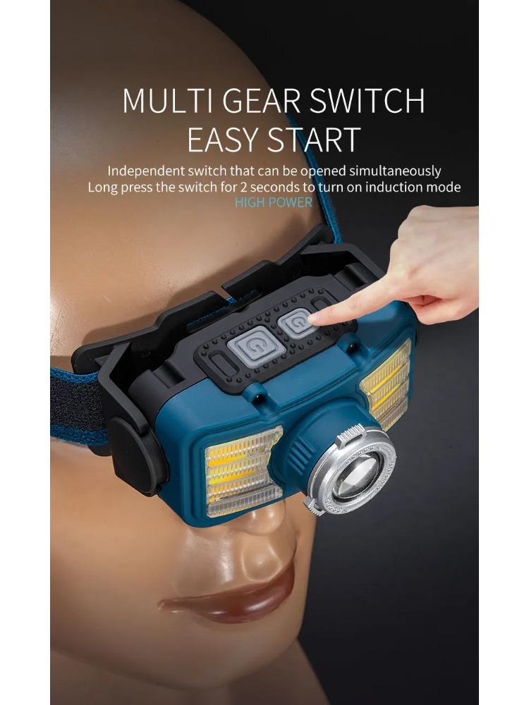 LED Headlamp For Camping Hunting LED Headlight Mini Head Light USB White Light Head Lamp Flashlight