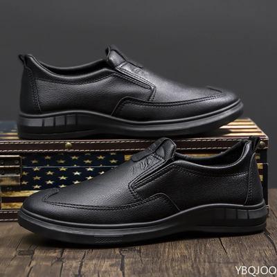 Fashion Summer Men's Loafers Middle Aged Elderly Business Flats Trendy Minimalist Leather Shoes Fashion Comfortable Male Shoes Homme