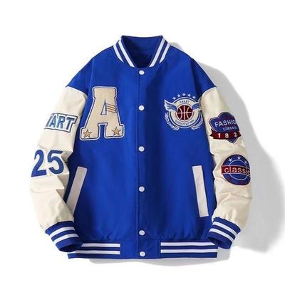 Retro American College Style Embroidered Baseball Jacket for Youth