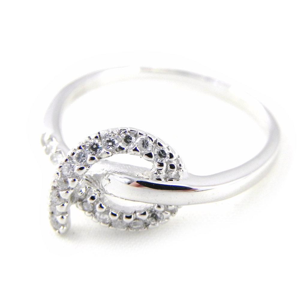 Bague Argent 'Scarlett' blanc