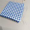 Solid Color Plaid Washed Cotton Fitted Sheet Bed Mattress Cover Soft Breathable Bedclothes Bed Cover No Pillowcase