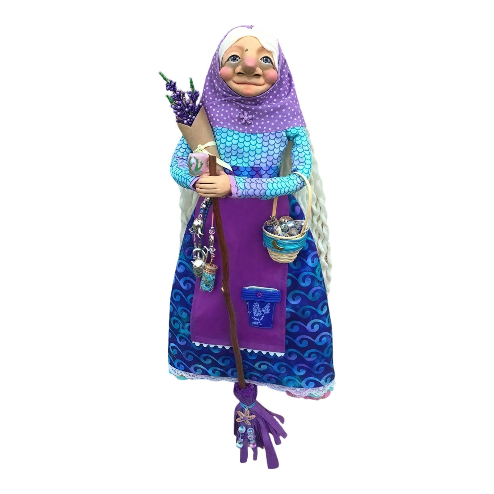 

Кукла ручной работы, спутница удачи для вашей кухни, подвесная кукла-ведьма One Size