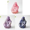 Statue de Gorille en Résine avec Pierres de Cristal Naturelles Pour Décoration de Bureau Cadeau Pour Amis