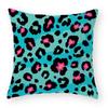 Pillow Throw Cover Home Decoration Living Room Sofa Seat Colorful Leopard Print Polyester Cushion