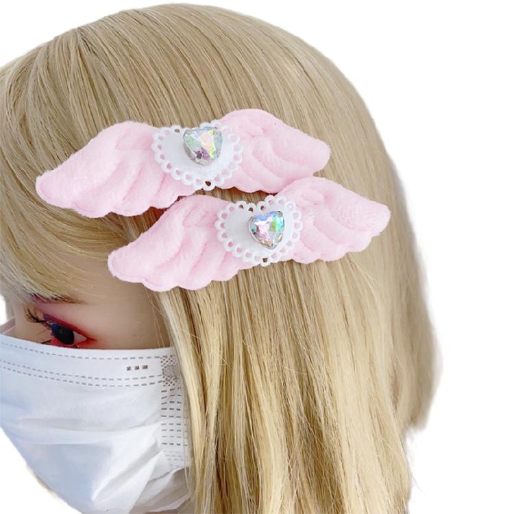 Plush Wing Hair Pin Teen Adult Carnivals Ponytail Braids Comfortable Hair Clip