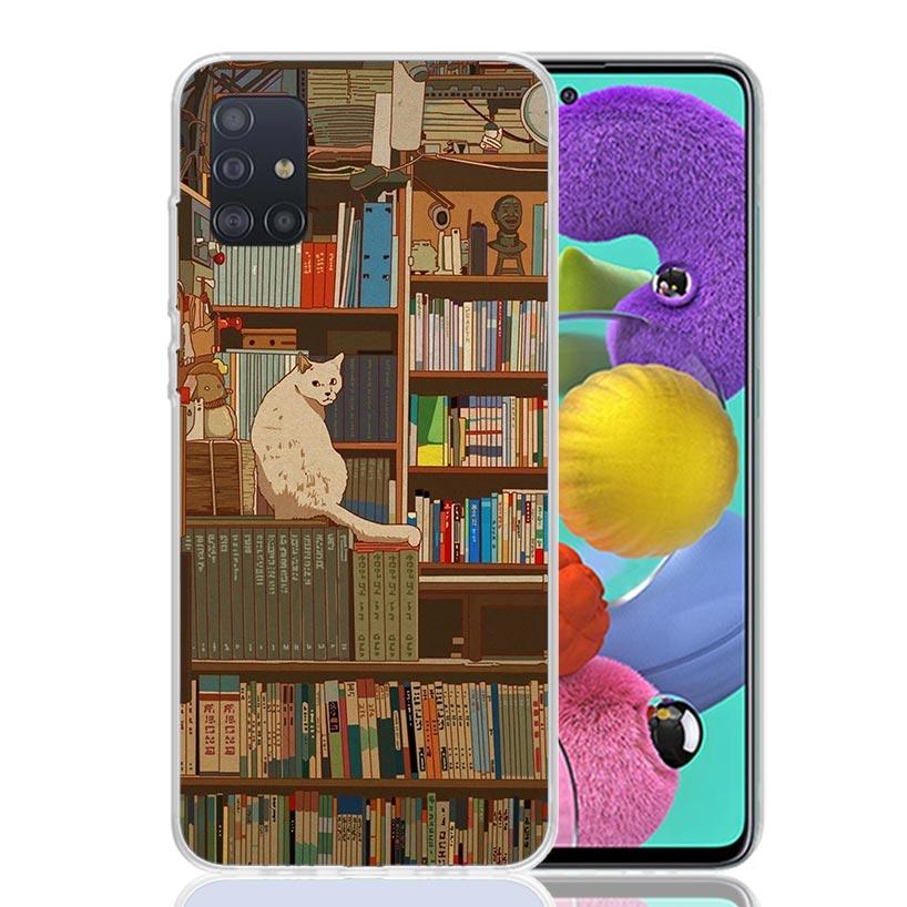 

Read Books illustration Reading Phone Case For Samsung Galaxy A52 A32 A22 A12 A02S A50S A30S A51 A31 AA71 Note 20 Ultra 10 S10 P Samsung A22 5G