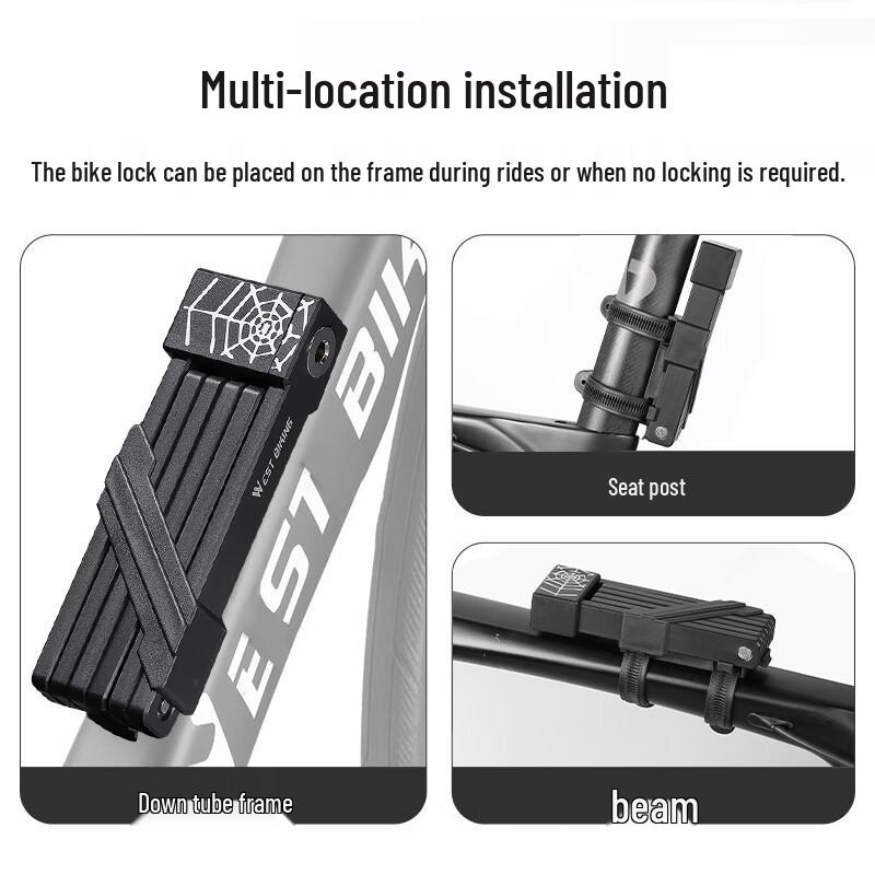 WEST BIKING Anti-theft Portable Folding Bicycle Lock