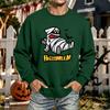 Men's Halloween Printed Long Sleeve T-Shirt Unisex Crewneck Casual Sports Top