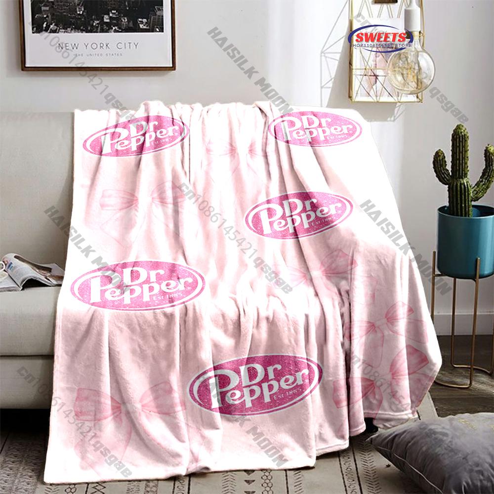 1PC Dr. P-Pepper Blanket 3D Flannel Plush Decorative Bed Blanket - Super Soft, Lightweight, Warm Cozy for Couch Sofa, Home Decor