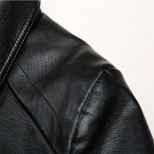 Autumn and Winter Men's Jacket Thickened Leather Jacket Dad Wear A Large Size High-quality Leather Jacket Windproof and Rainproof