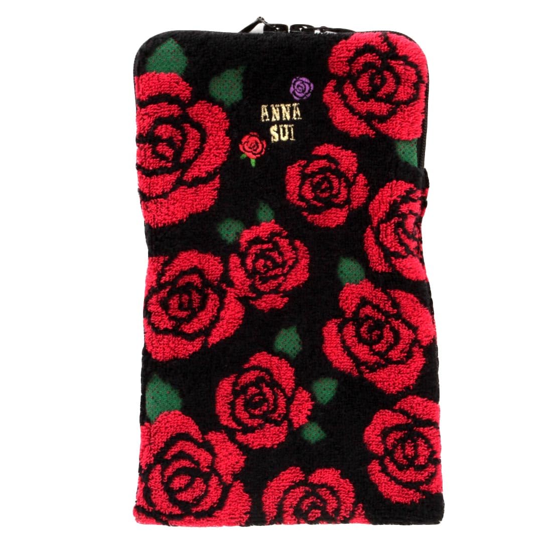 

ANNA SUI Чехол на молнии для полотенца и бутылки с вышивкой розы (красный) Женские 001082-0002-03