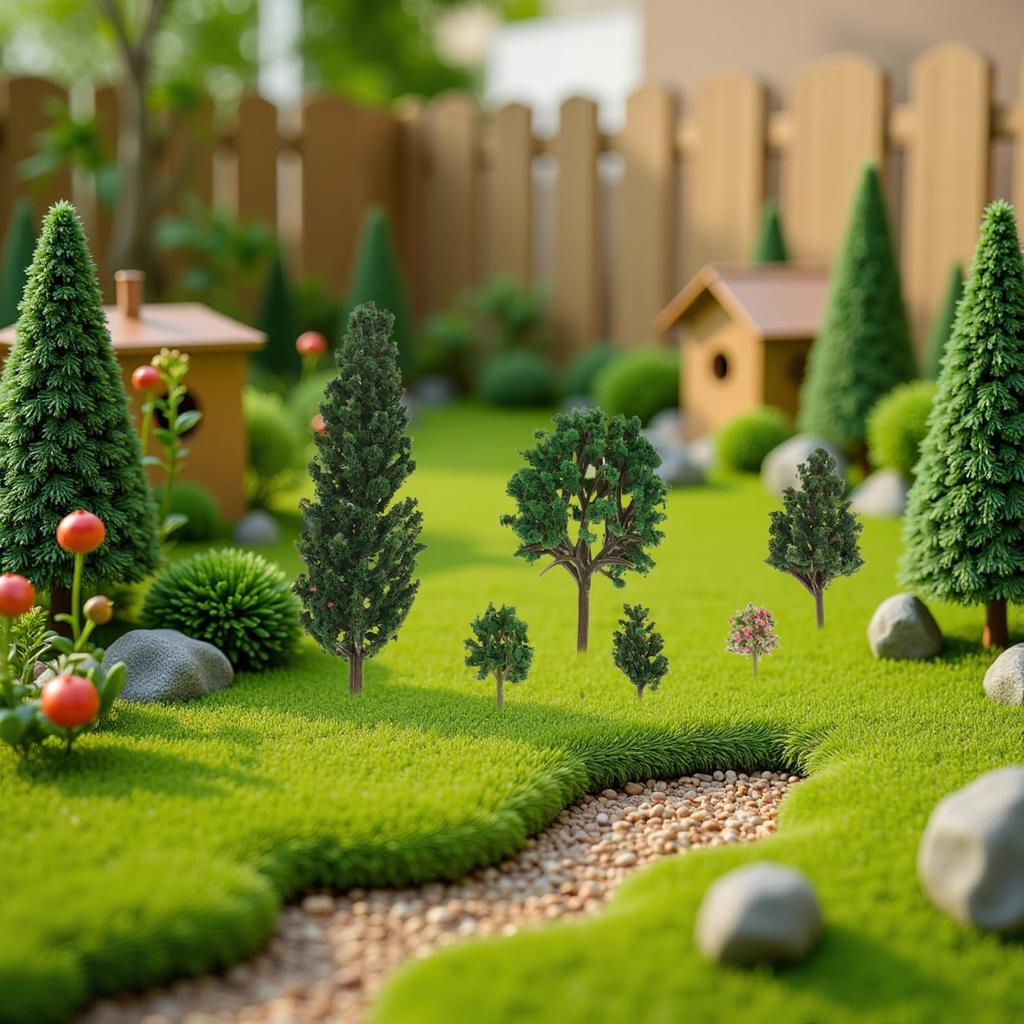 TOYMYTOY Tree Model Set of for Use As Model Railway Miniature and Educational Trees, 38, Trees, Models, Buildings, Gardens, Purposes.