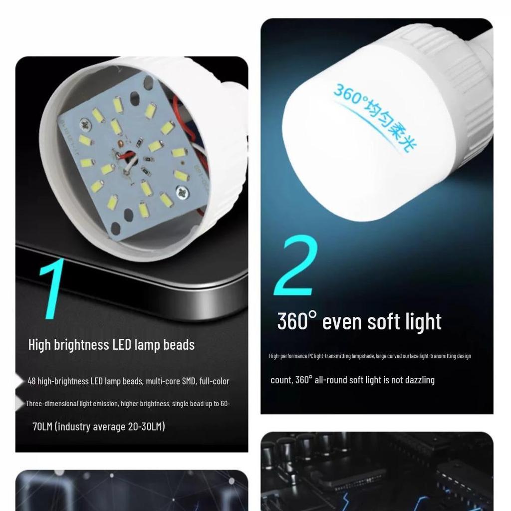 Tragbare LED Standleuchte: Notfall-, Camping- und Outdoor-Einsatz