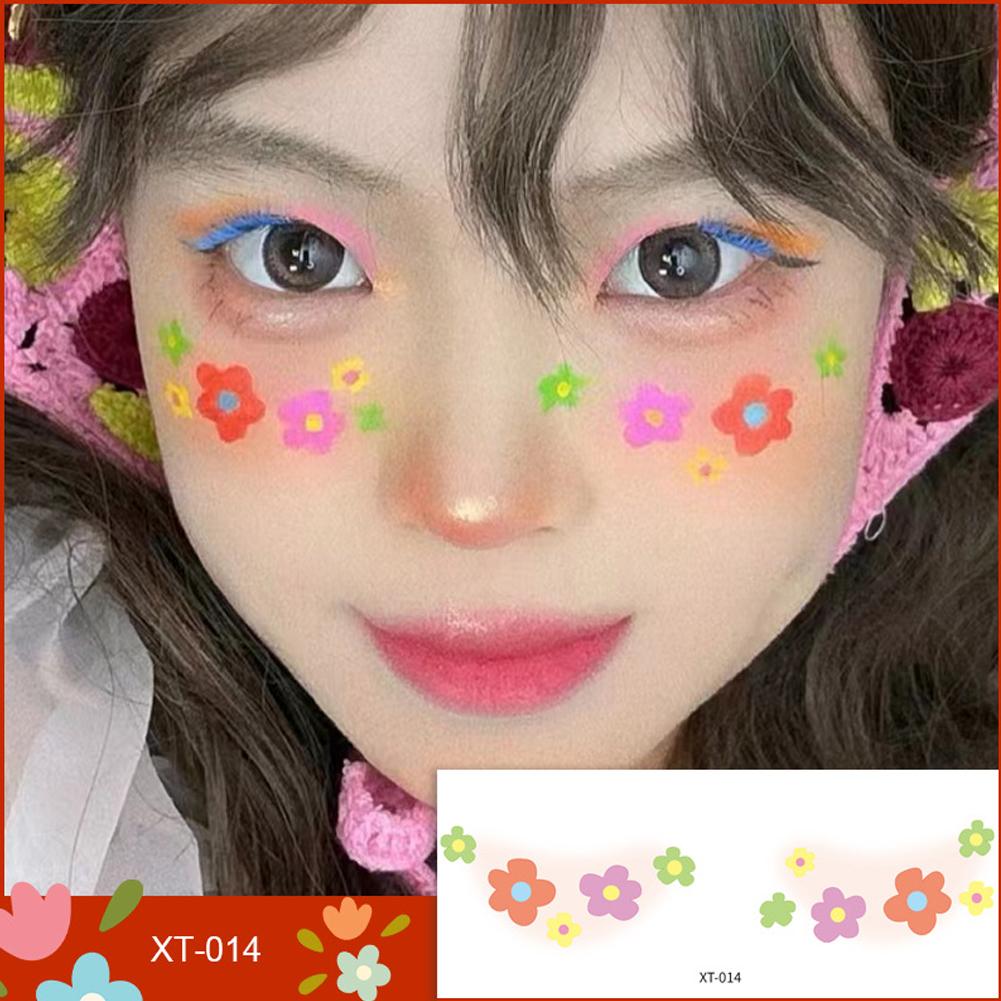 Temporary Blush Tattoo Sticker Songkran Facial Tattoo Tattoo Star Face Tattoo Waterproof Makeup M0X9