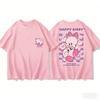 Adult and Children Kirby Face Expression Pure Cotton YKT TShirt Suitable for Staying Home or Going Out