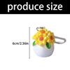 Artistic Resin Keychain With Realistic Miniature Plant Design Multifunctional Decoration For Backpacks Keys Or Gift Boxes