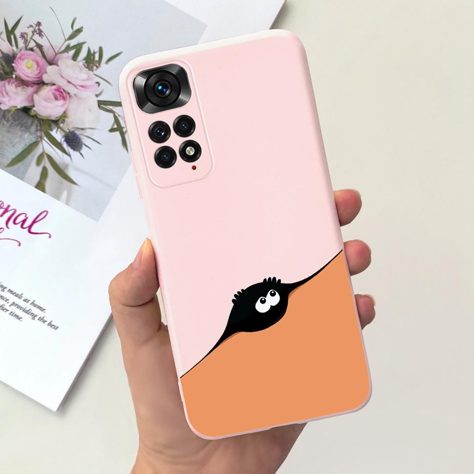Phone Case For Xiaomi Redmi Note 11 Cover Cat Colorful Case Silicon Soft For Redmi Note11 Note11 4G Shockproof Protection Cover