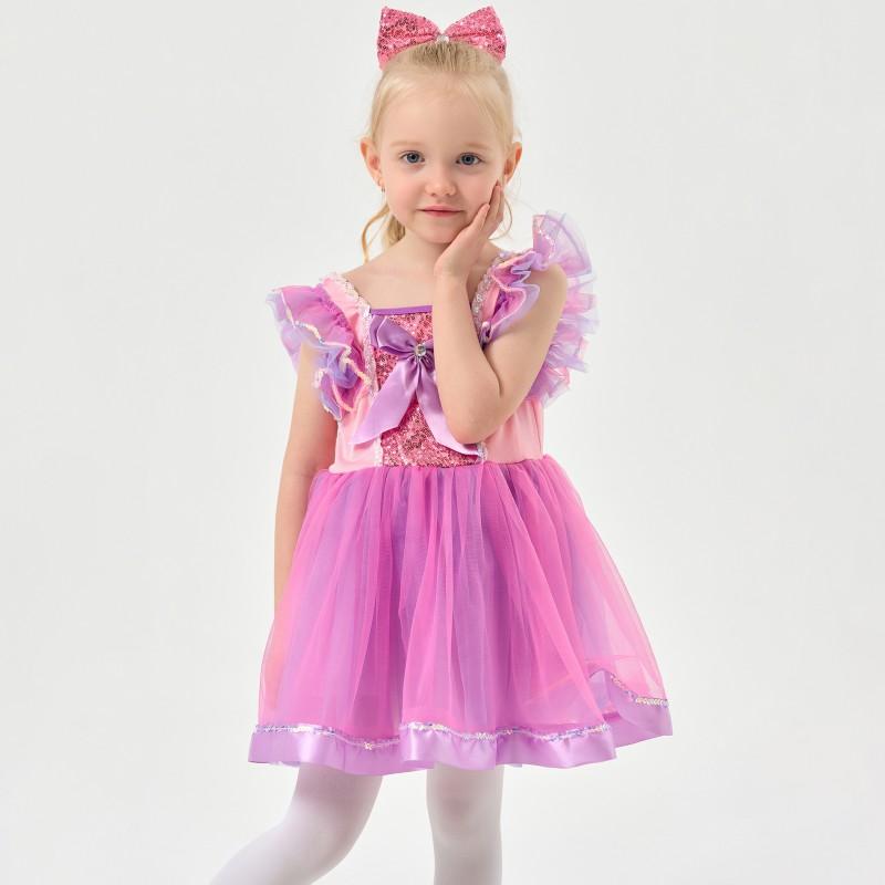 S-XL Robe de Princesse pour Enfants Spectacle Halloween Cosplay Filles 110-150cm