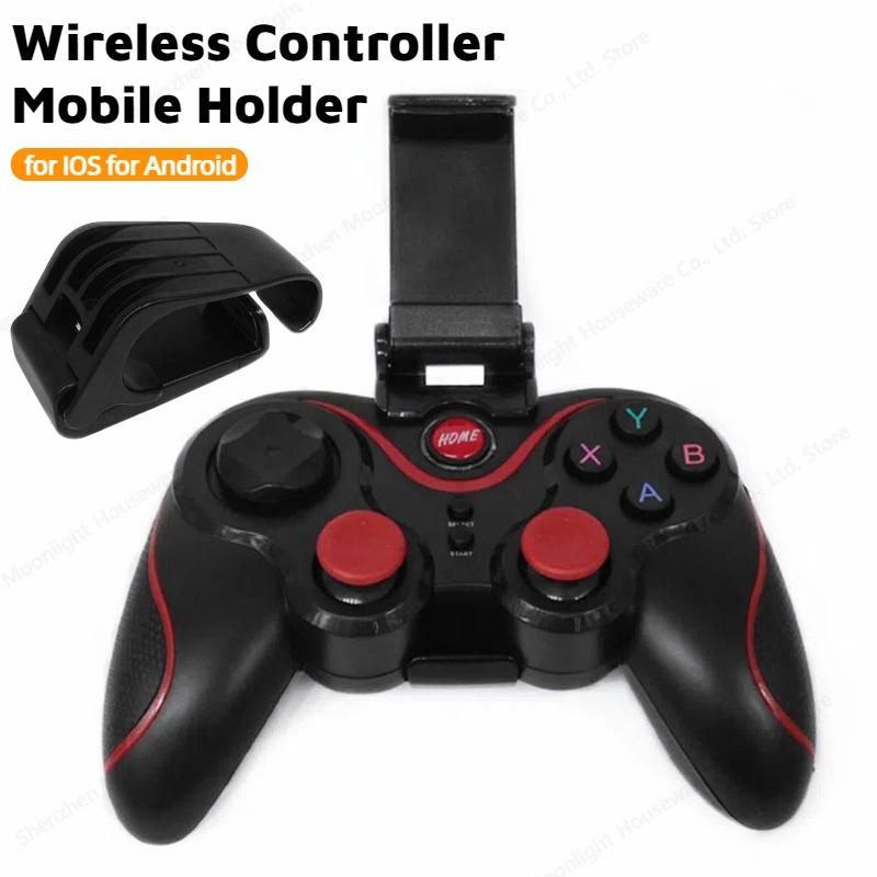 Wireless Controller Gamepad Phone Mobile Game Pad Mount Smartphone Clip Holder Mobile Controller Gamepad for Android IOS Phone