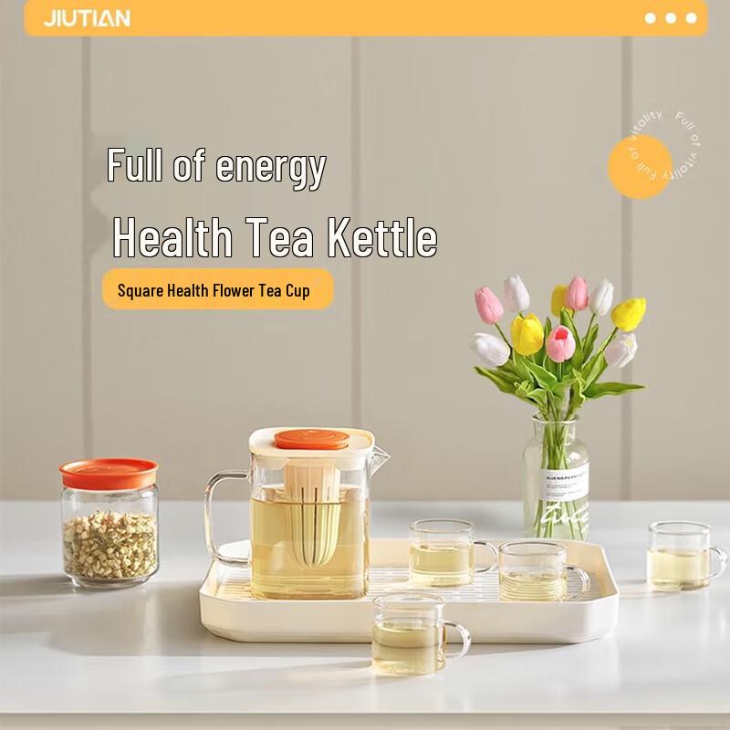 Glass Square Teapot Set