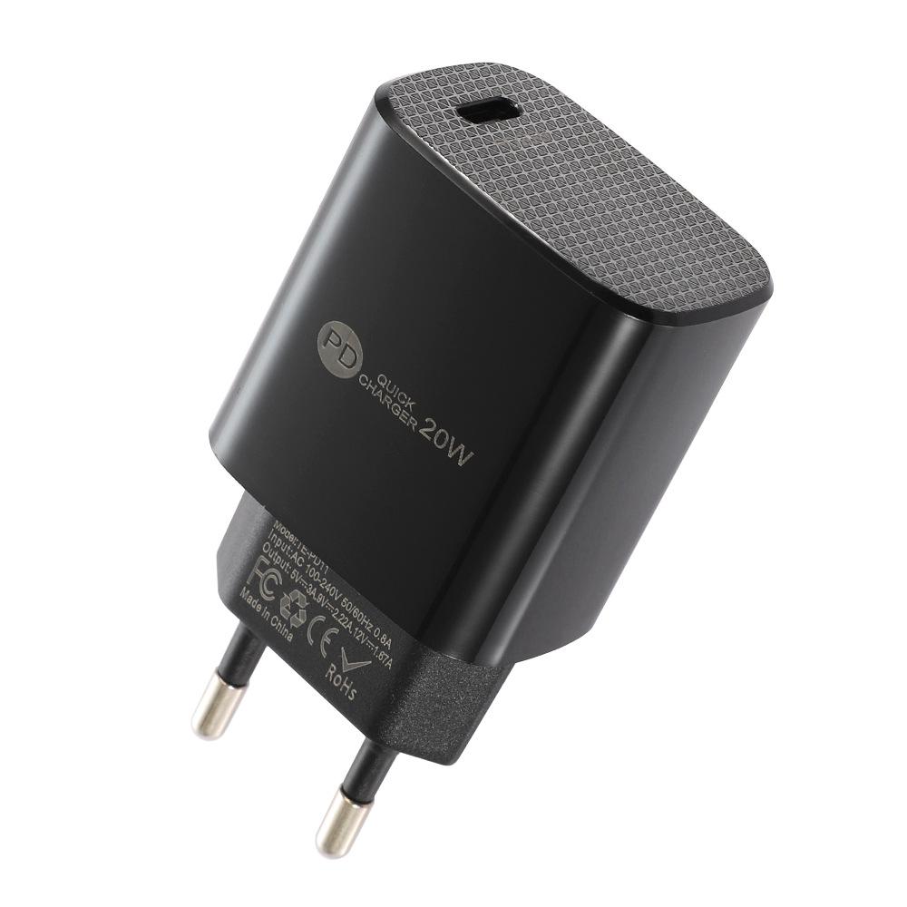 20W PD Fast Charger - Travel Adapter for EU/US/UK