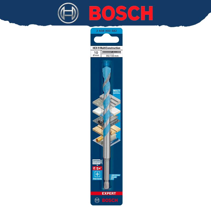 

BOSCH 2608900582 EXPERT HEX-9 многофункциональное строительное сверло 10 мм 150 мм для бетона мягкая плитка высокая твердость спиральное сверло Hexagonal